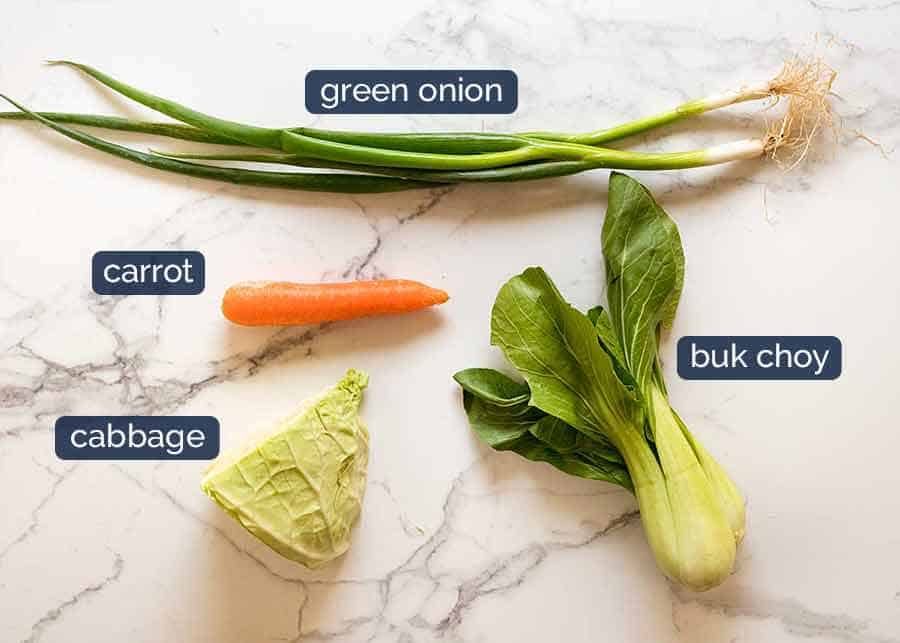 Vegetables for saucy topping for Chinese Crispy Noodles