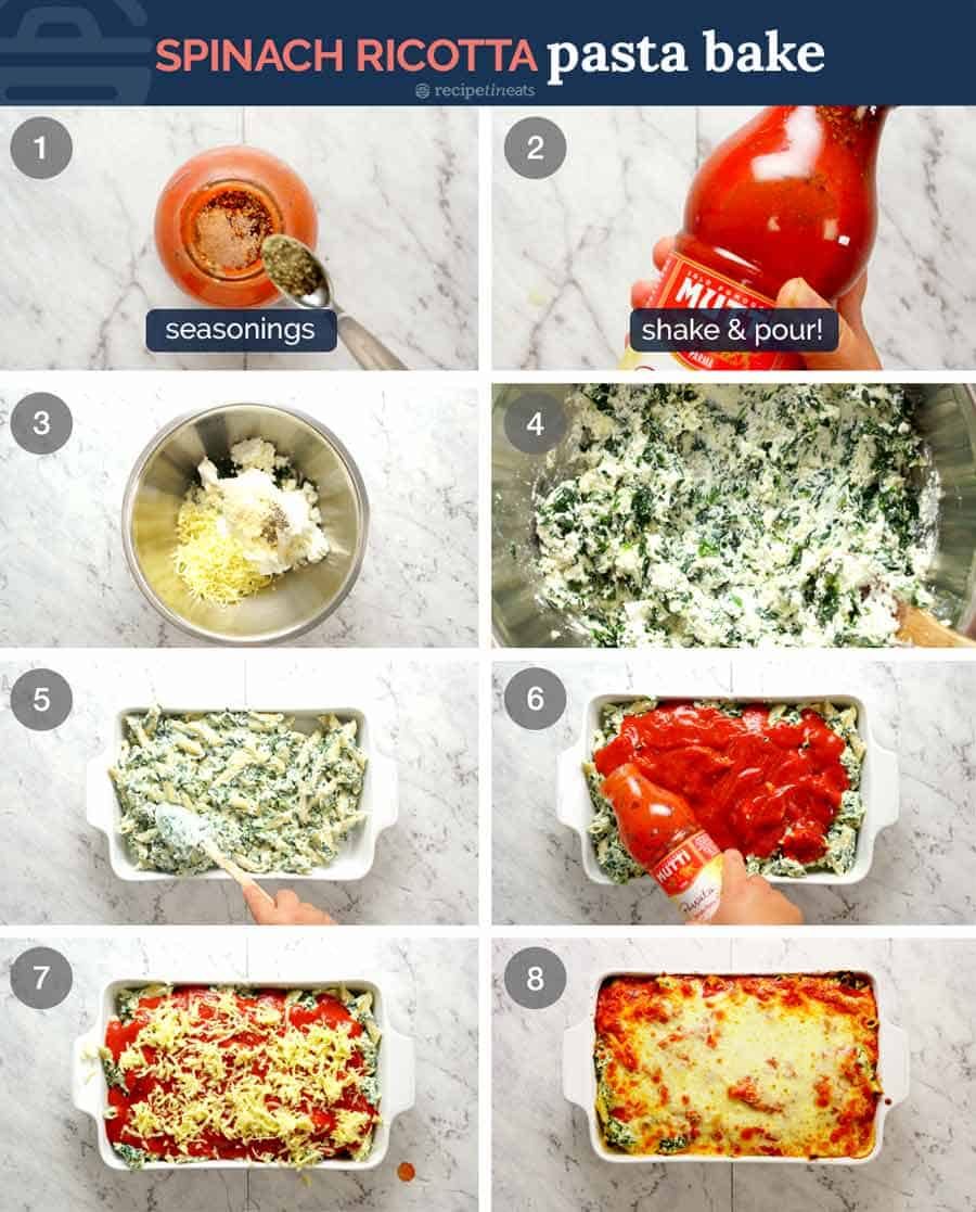 How to make Spinach Ricotta Pasta Bake