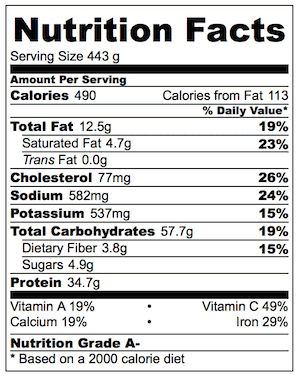 One Pot Chicken Enchilada Rice Casserole Nutrition