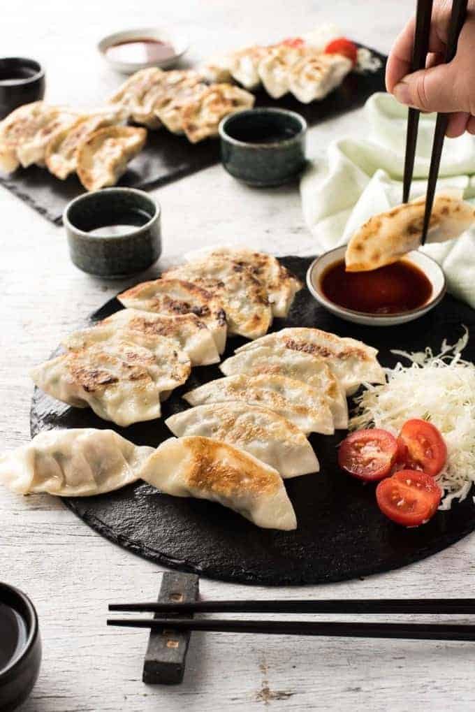Gyoza (Japanese Dumplings) - A traditional Japanese recipe! Plus a VIDEO to learn how to wrap them!