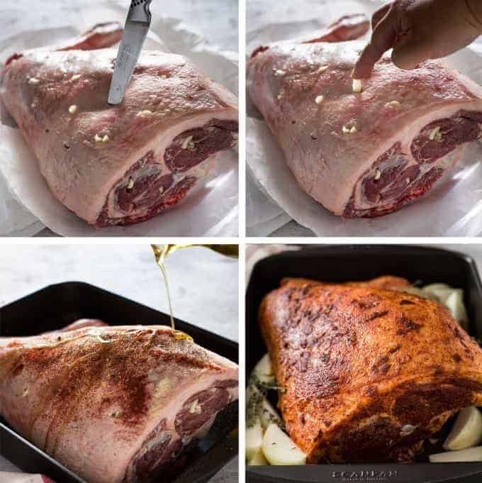 Slow Roasted GREEK Leg of Lamb - Tender fall apart lamb made the Greek way! Super easy.