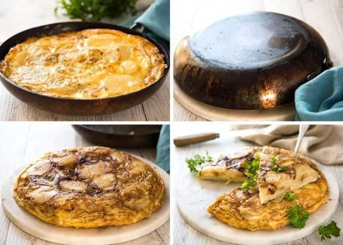 Spanish Omelette (Tortilla) - One of the best omelettes in the world, made with just eggs, potatoes, onion and olive oil! recipetineats.com