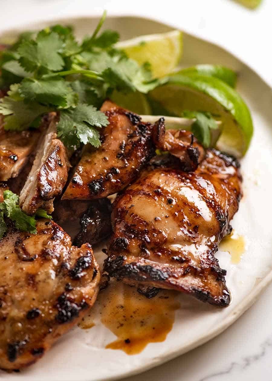 Close up of Vietnamese Lemongrass Chicken