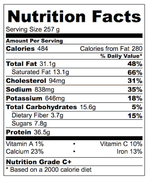 Satay Chicken Stir Fry nutrition