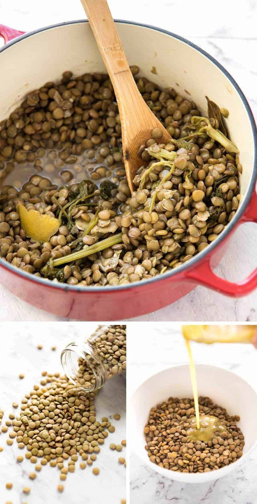 Can't-Stop-Eating-It Lentil Salad! Secret: Cook lentils in a simple flavoured broth or marinated canned lentils. recipetineats.com
