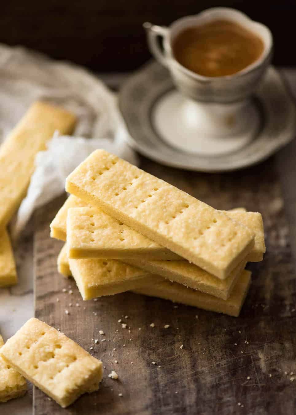 Shortbread Cookies should be sinfully buttery and delectably tender! Just flour, butter and sugar is all you need. www.recipetineats