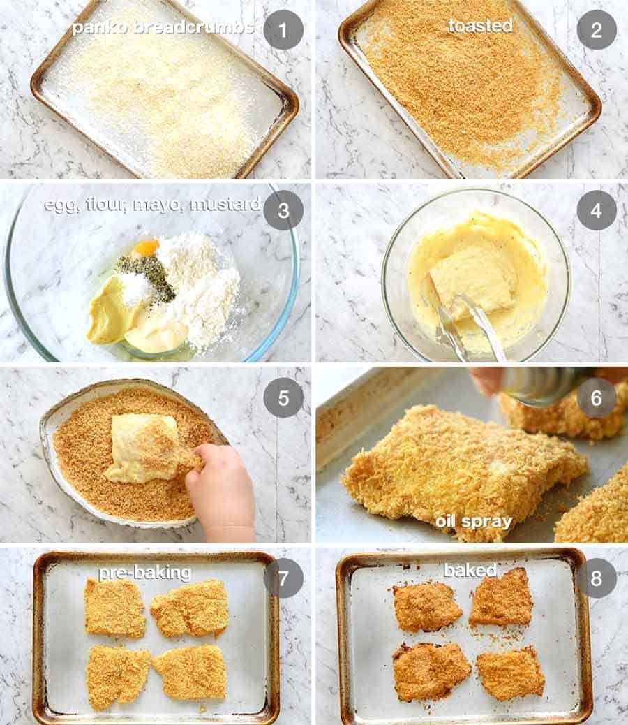 Preparation steps for Homemade Filet-O-Fish (BAKED!)