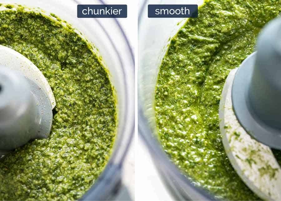 Chunkier vs smooth pesto