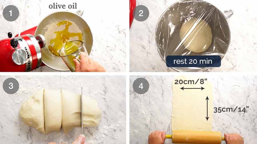 How to make Gozleme - Turkish stuffed flatbreads made with simple no yeast flatbread