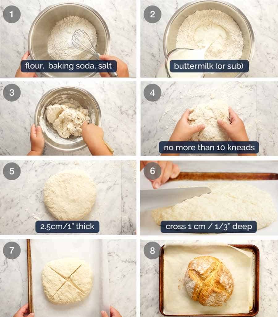 How to make Irish Soda Bread (no yeast bread)