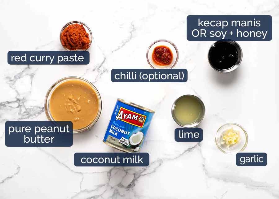 What goes in Gado Gado peanut sauce