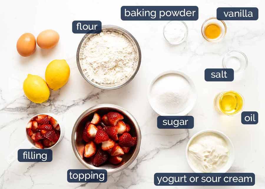 Ingredients in Strawberry Cake