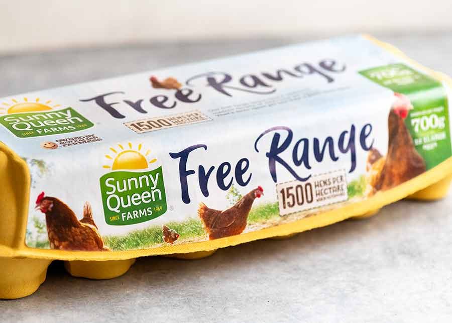 Photo of carton of fresh green range eggs