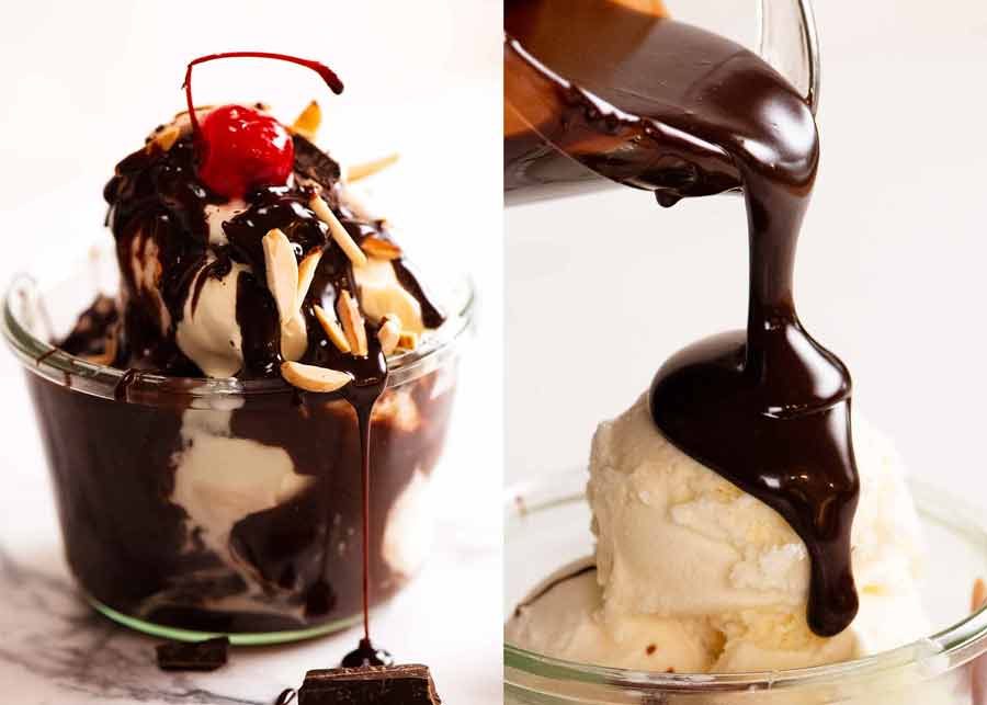 Chocolate Ganache Hot Fudge Sauce Sundae