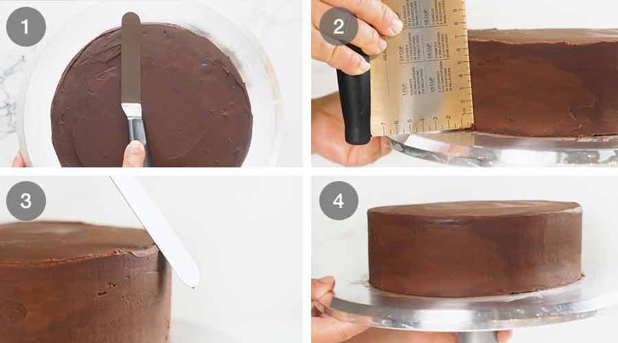 How to frost cake with chocolate ganache so it's perfectly smooth