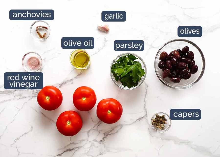 Tomato Salad with Olive Tapenade