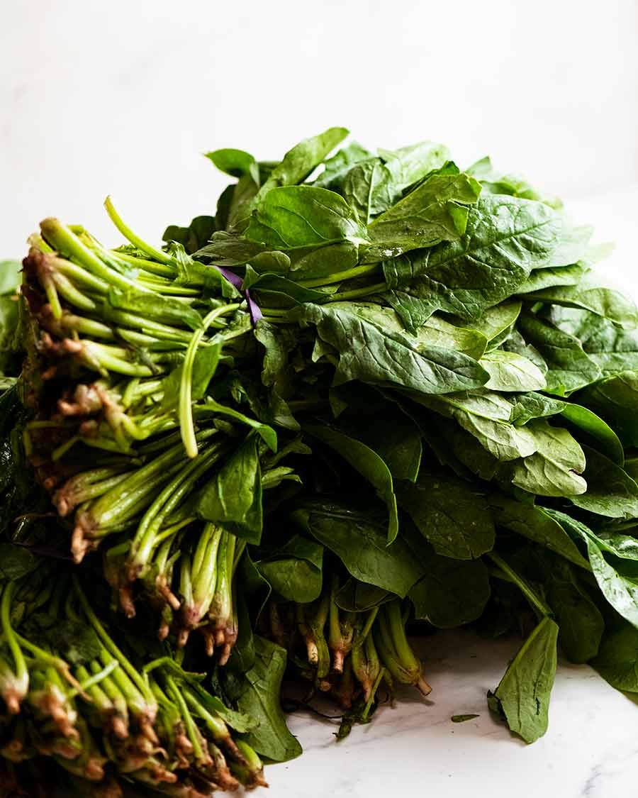 Big bunches of spinach for Palak Paneer