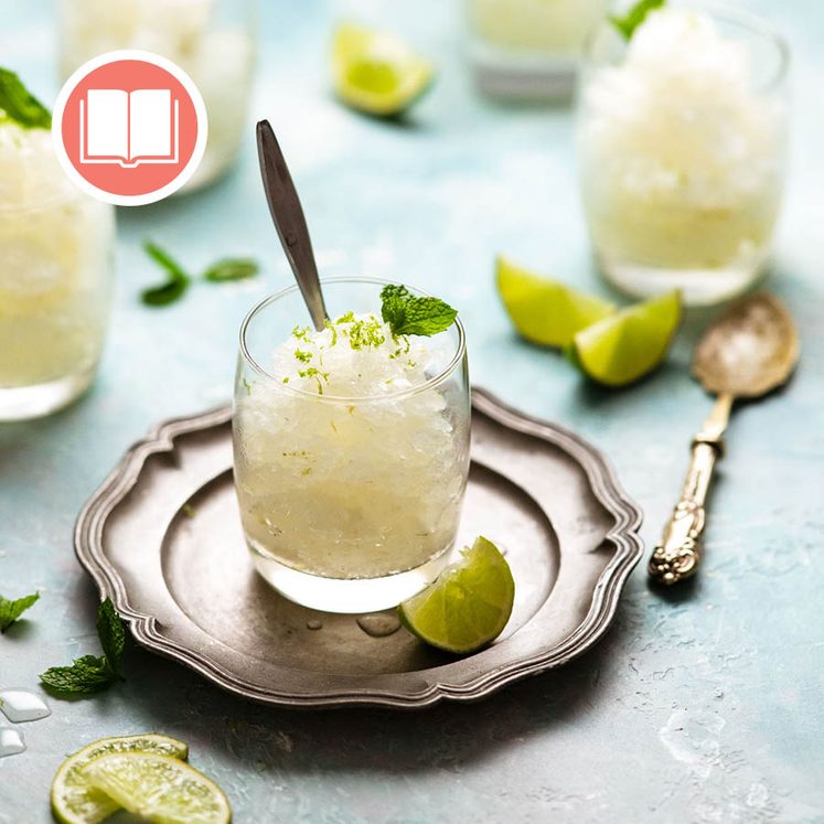 Lime prosecco granita from RecipeTin Eats "Dinner" cookbook by Nagi Maehashi