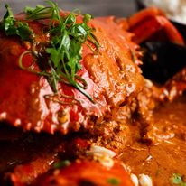 Close up photo of Singapore Chilli Crab