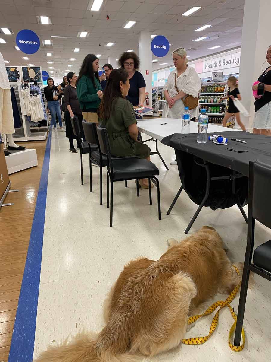 Dozer-asleep-Big-W-book-signing