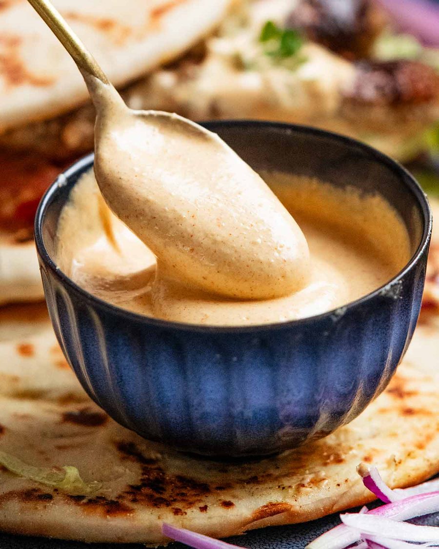 Secret sauce for Greek lamb kofta kebabs