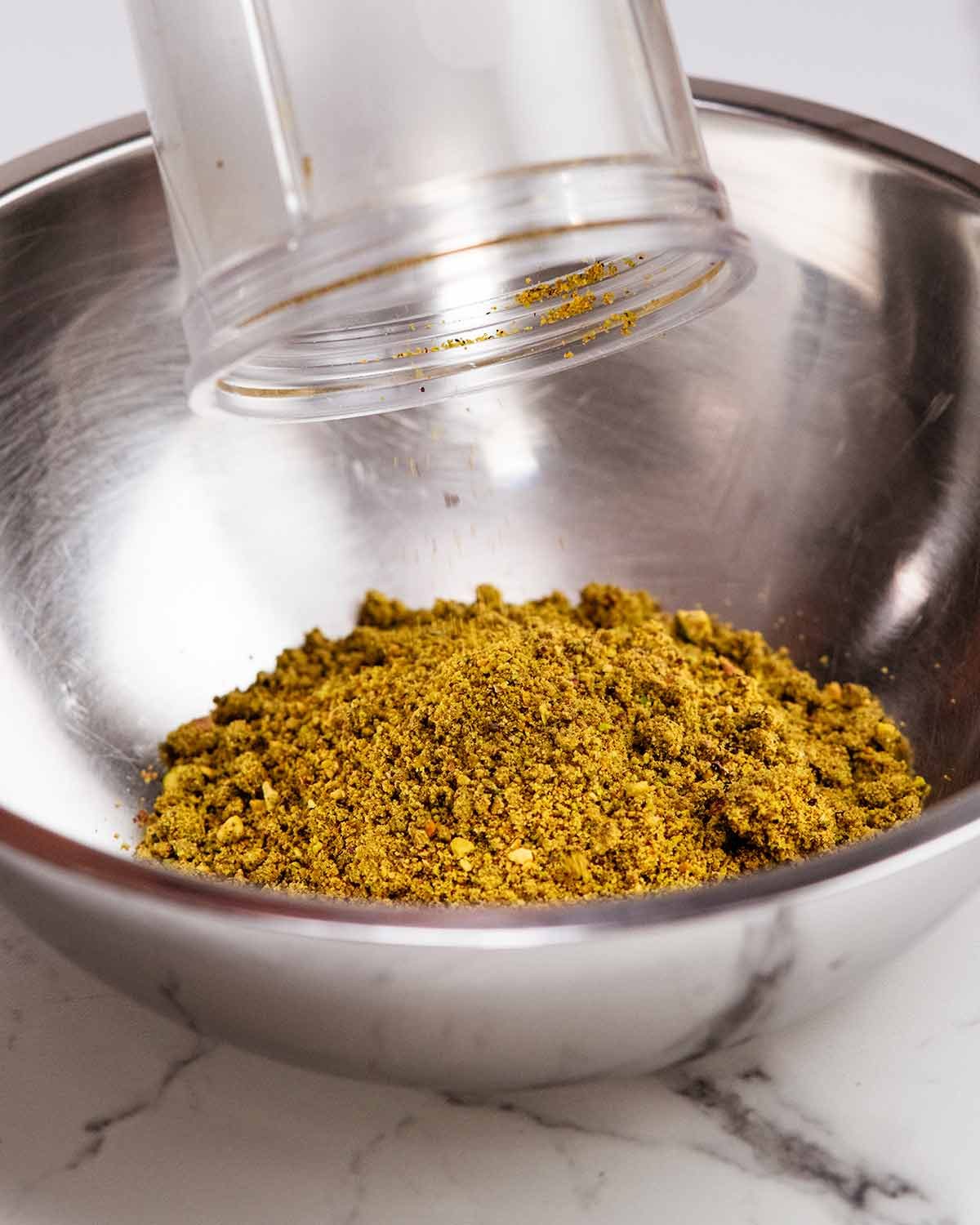 Making Pistachio cake