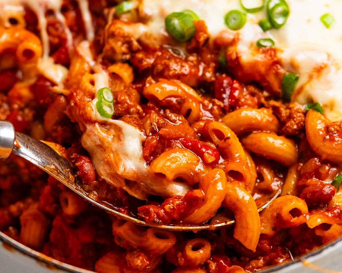One pot Cajun beef pasta