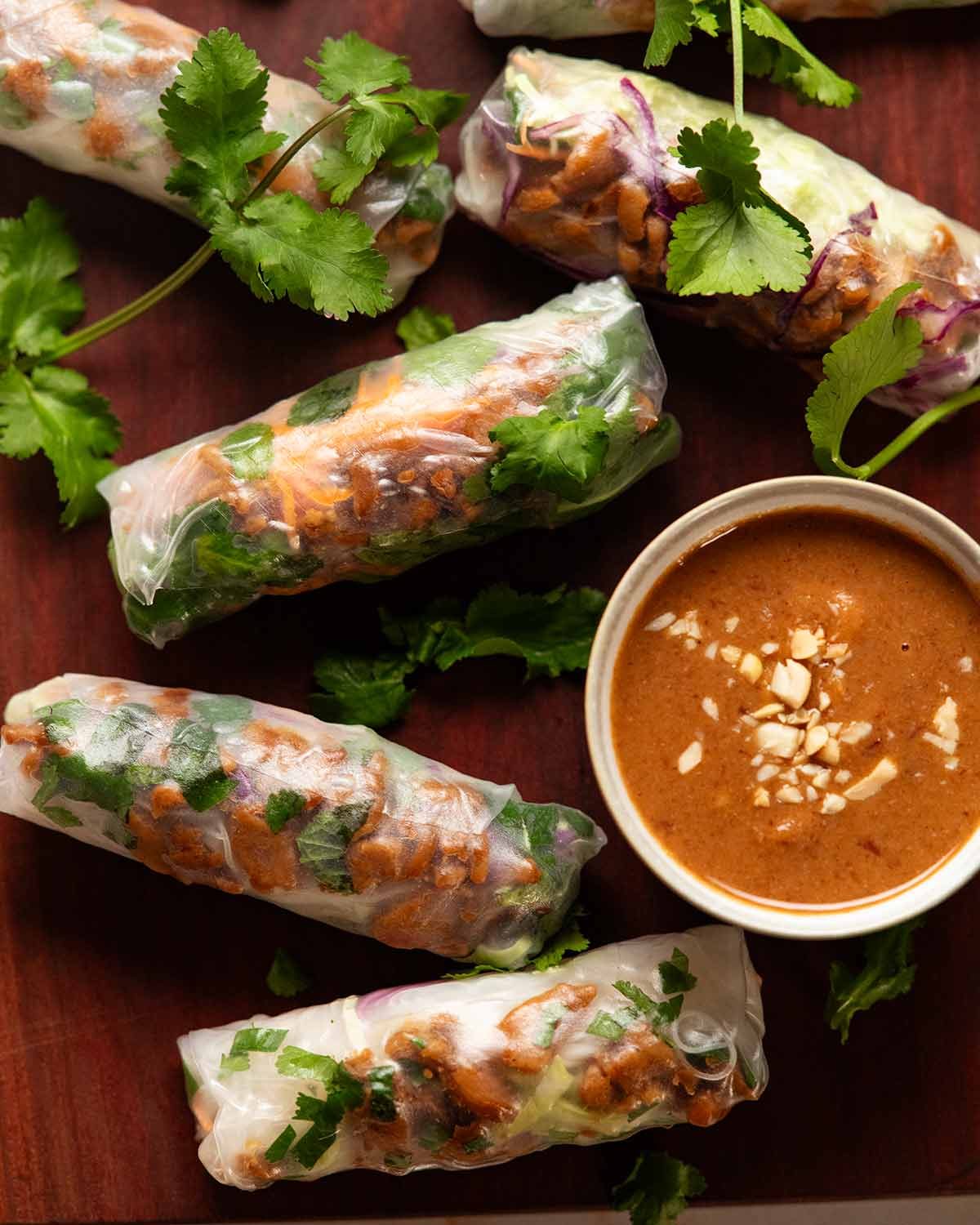 Lemongrass Chicken Rice Paper Rolls