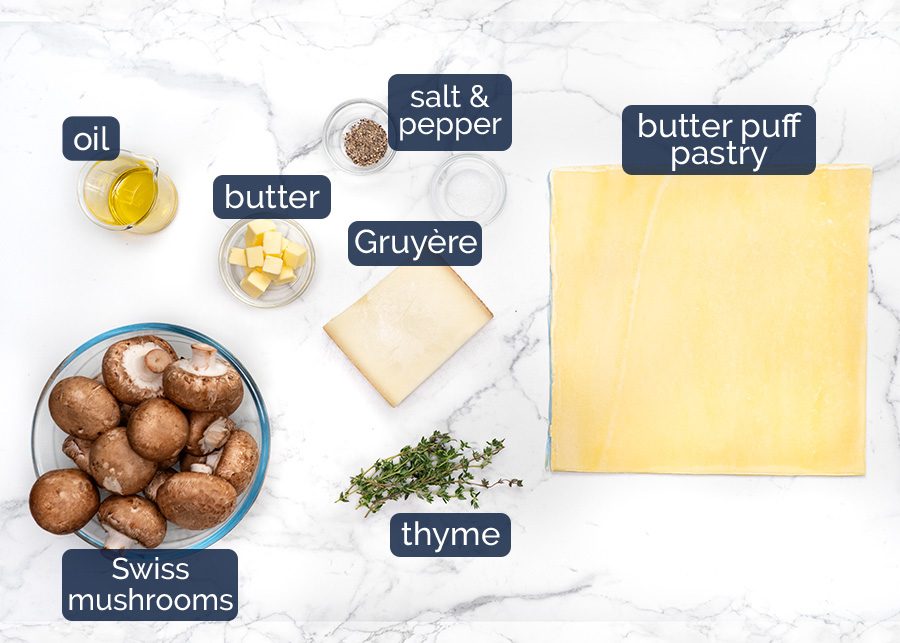 Mushroom Tart-Ingredients