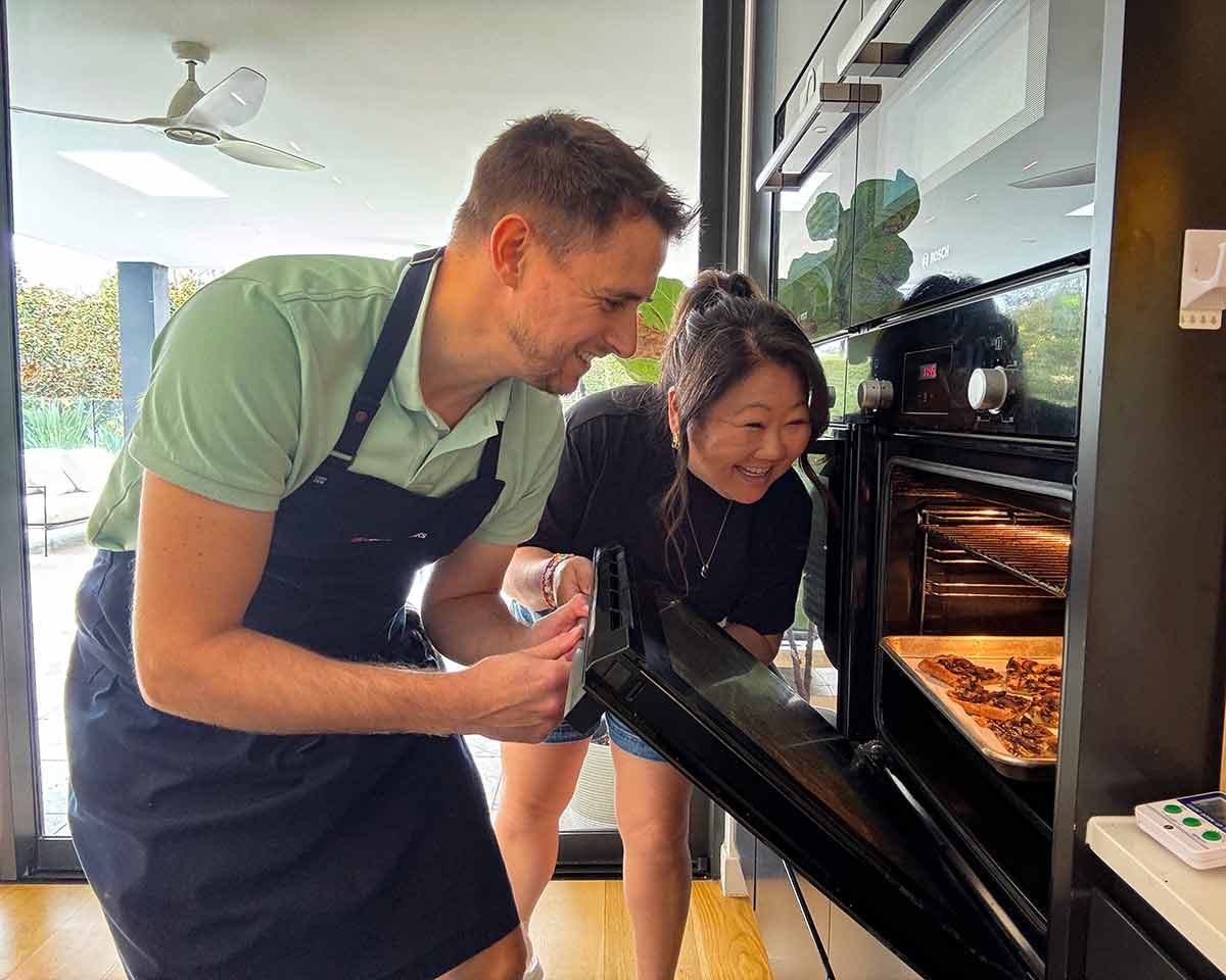 Nagi and JB French Mushroom Tart