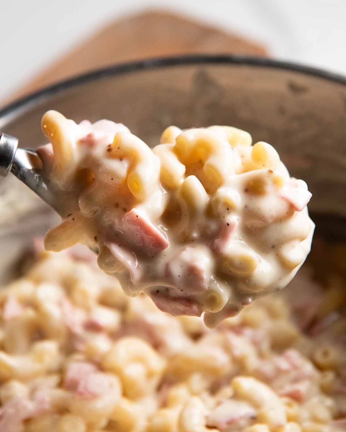 Coquillettes au jambon