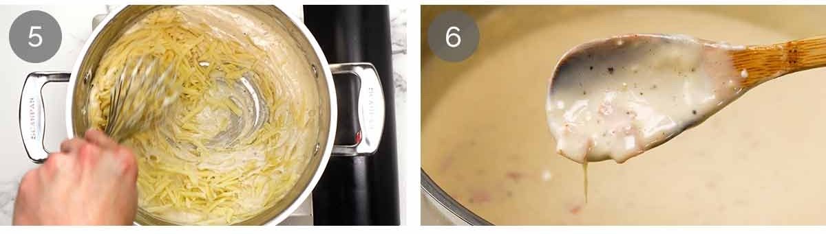 Coquillettes au jambon steps