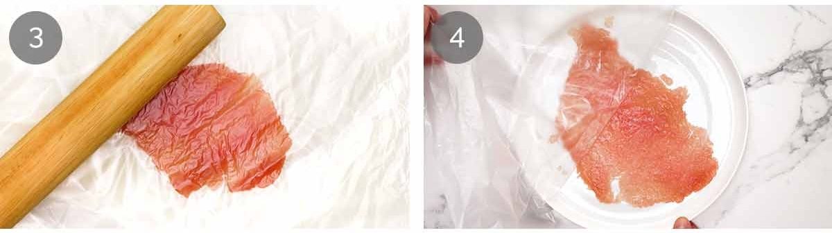 Tuna carpaccio steps