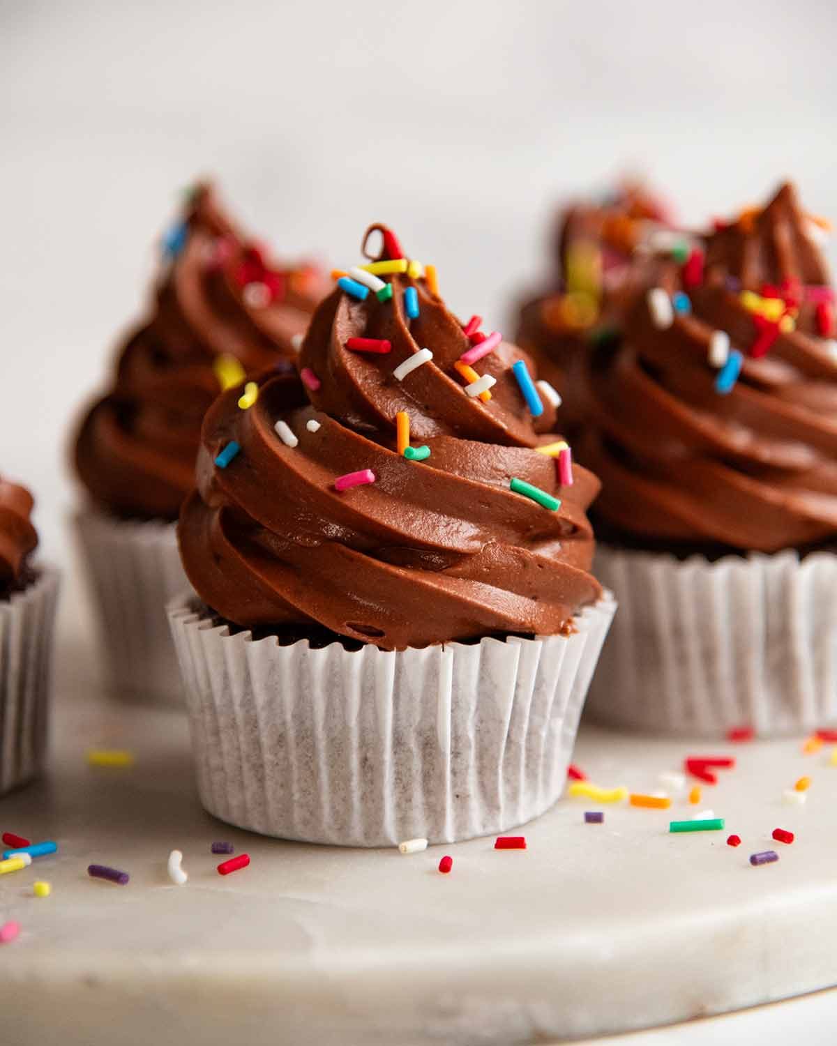 Chocolate Cupcakes with My Favourite Chocolate Frosting
