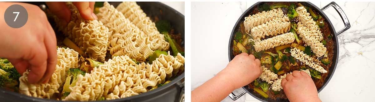 How to make one pan mongolian beef noodles with broccoli